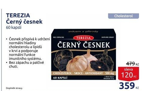 Doplněk stravy Černý česnek Terezia