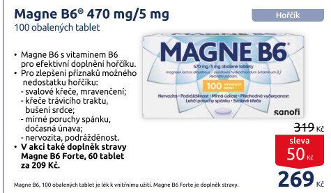 Doplněk stravy Magne B6 Sanofi