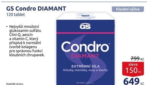 Doplněk stravy tablety Condro Diamant GS