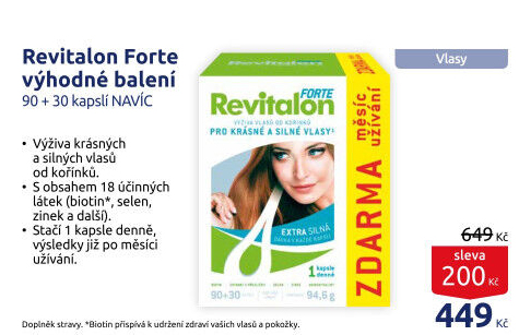 Doplněk stravy Vlasový stimulátor Revitalon Forte