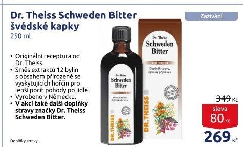 Kapky švédské k udržení správné činnosti trávicího traktu Dr.Theiss