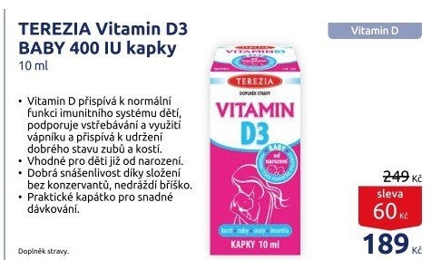 Kapky Vitamin pro děti D3 Baby Terezia