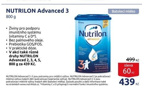 Kojenecká výživa Nutrilon Advanced