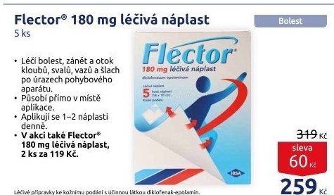 Náplast proti zánětu a bolesti Tissugel Flector EP