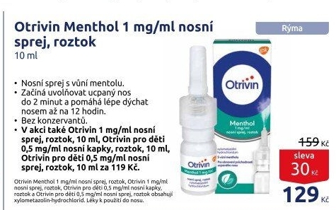 Nosní sprej 1 mg/ml Otrivin