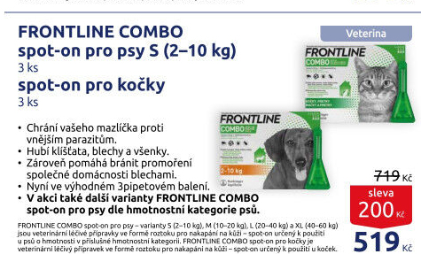 Pipety antiparazitní pro psy Combo Frontline