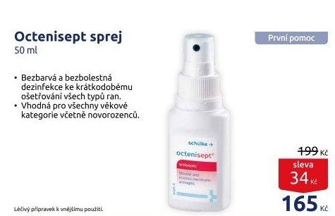 Roztok sprej na podporu hojení ran Octenisept
