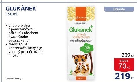 Sirup pro děti Glukánek