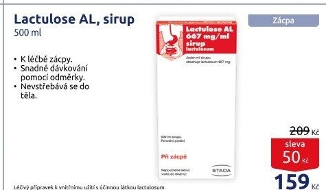 Sirup proti zácpě Lactulose Al