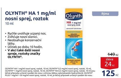 Sprej nosní HA 0,1% Olynth