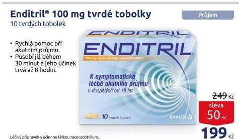Tablety proti průjmu Enditril