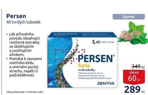Tobolky proti poruchám spánku Persen Forte Sandoz