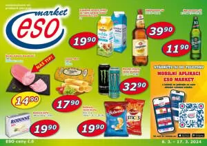 akční leták ESO MARKET 6.3.2024-17.3.2024