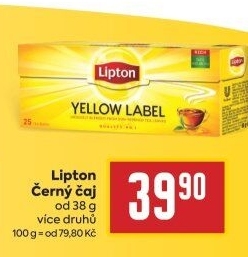 Čaj černý Lipton