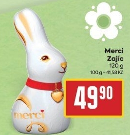 Čokoládový zajíc Merci