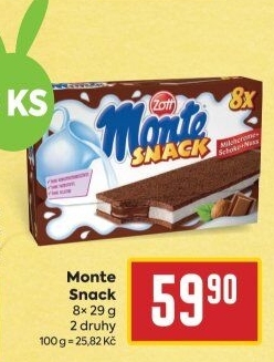 Dezert mléčný Monte Snack Zott