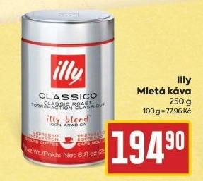 Mleté kávy Illy