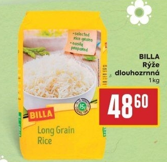 Rýže dlouhozrnná Billa