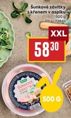Šunkové závitky s křenem Delika