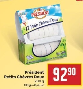 Sýr kozí Petits Chévres Doux Président