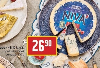 Sýr Niva Caesar Jihočeská 45% Madeta