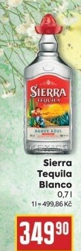 Tequila stříbrná Sierra
