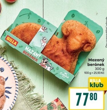 Velikonoční beránek mazaný Billa
