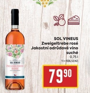 Víno Zweigeltrebe Rosé Sol Vineus
