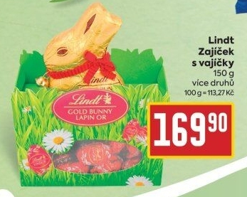 Zajíček s vajíčky Lindt