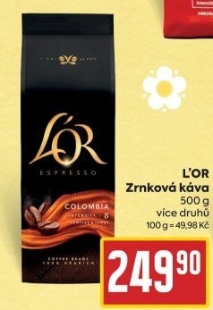 Zrnkové kávy L'