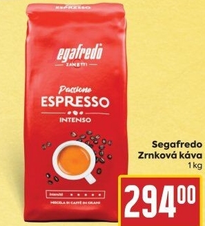 Zrnkové kávy Segafredo
