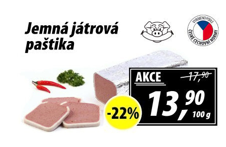 Paštika játrová jemná