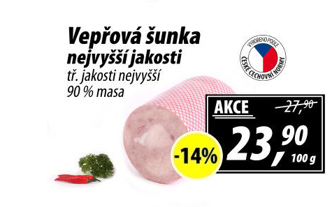Šunka vepřová nejvyšší jakosti