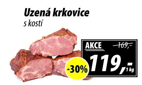 Uzená krkovice s kostí