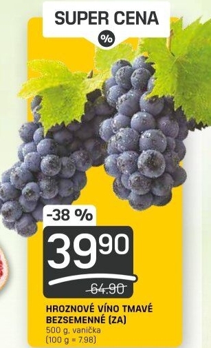 Hrozny tmavé bezsemenné