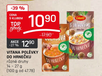 Instantní polévka do hrnečku Vitana