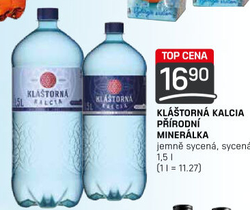Minerální voda kalcia Kláštorná