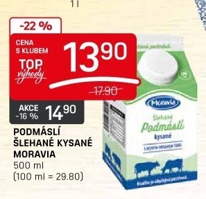 Nápoj podmáslí šlehané kysané Moravia