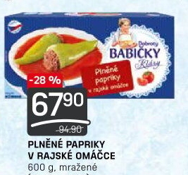 Papriky plněné v rajské omáčce mražené Dobroty babičky Kláry