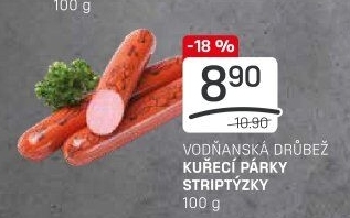 Párky kuřecí striptýzky Vodňanské kuře