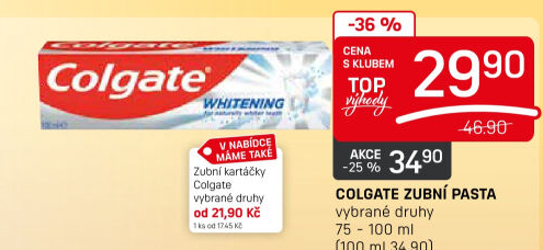 Pasty na zuby Colgate
