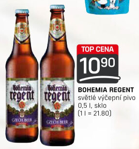 Pivo světlé výčepní 10° Bohemia Regent