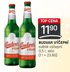 Pivo světlé výčepní Budweiser Budvar