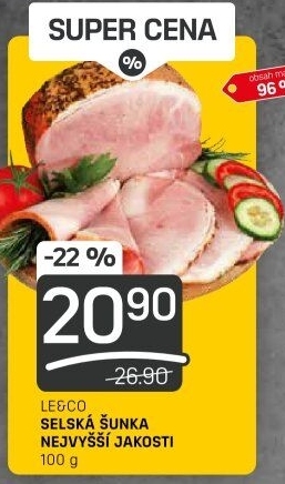 Šunka selská nejvyšší jakosti LE&amp