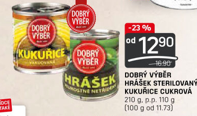 Zelenina konzervovaná Dobrý Výběr