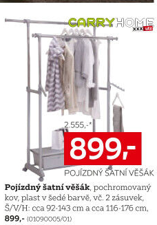 POJÍZDNÝ ŠATNÍ STOJAN
