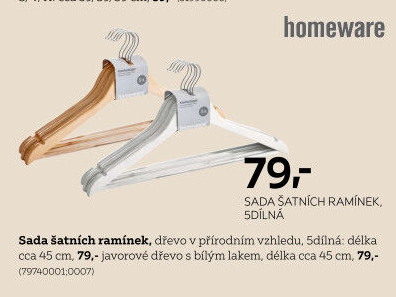 SADA ŠATNÍCH RAMÍNEK