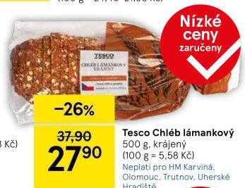 Chléb lámankový Tesco