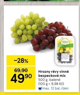 Hrozny mix bezsemenné The Grower'