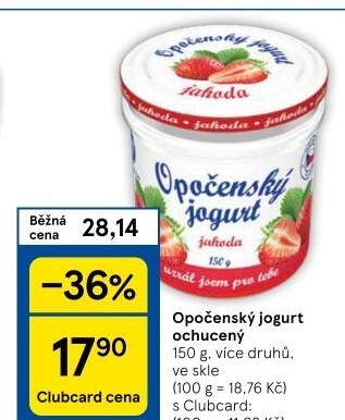 Jogurt ochucený Opočenský Bohemilk